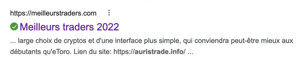 Auristrade meilleur trade 1