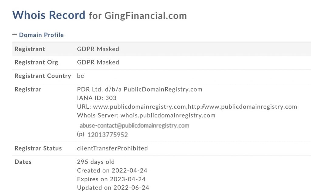 gingfinancial