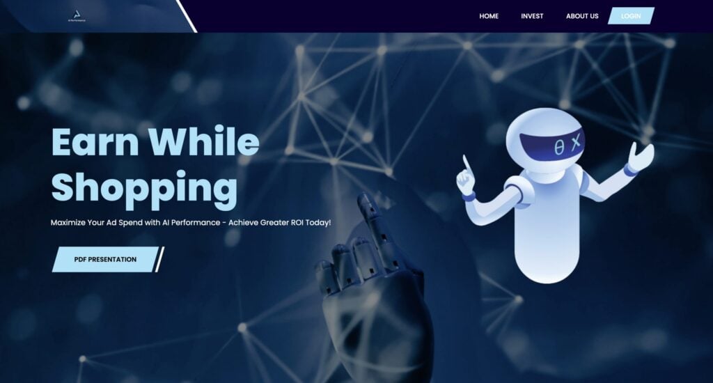 Page d'accueil du site aiperformance.business