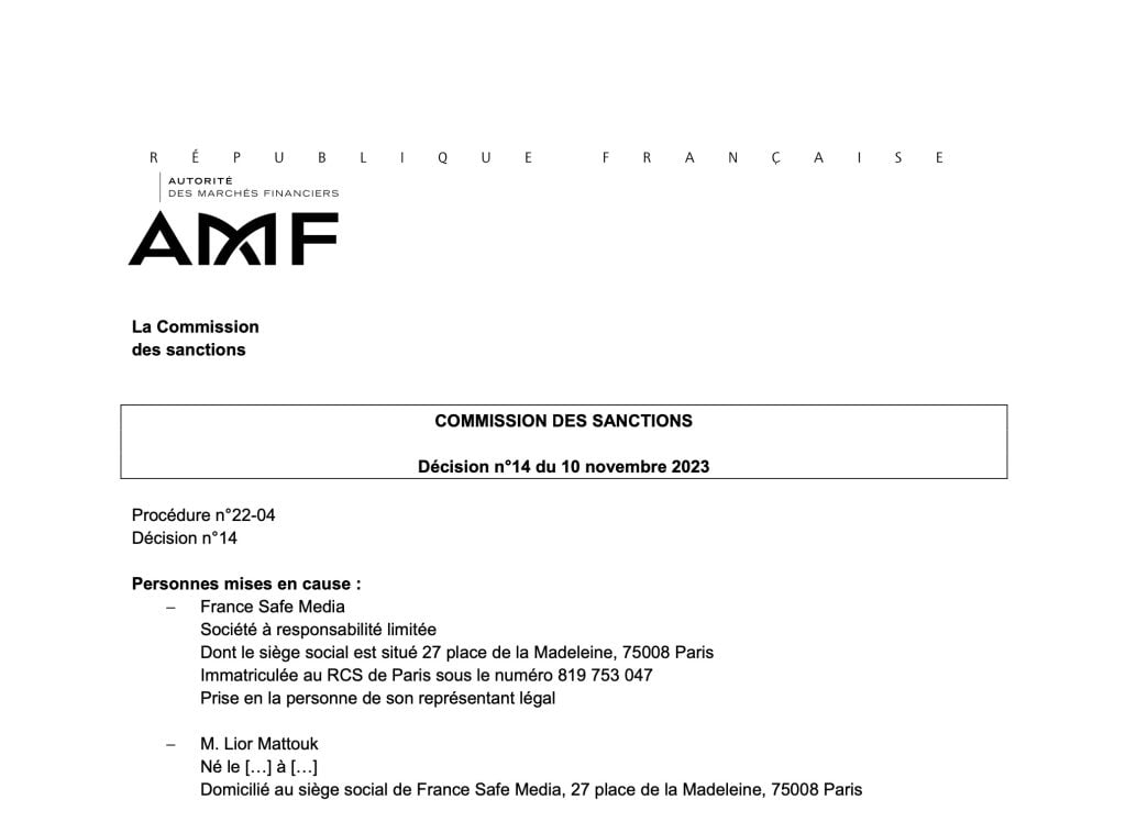 AMF Alvexo France Safe Media
