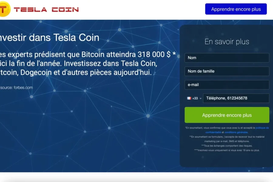 Tesla Coin, une arnaque !