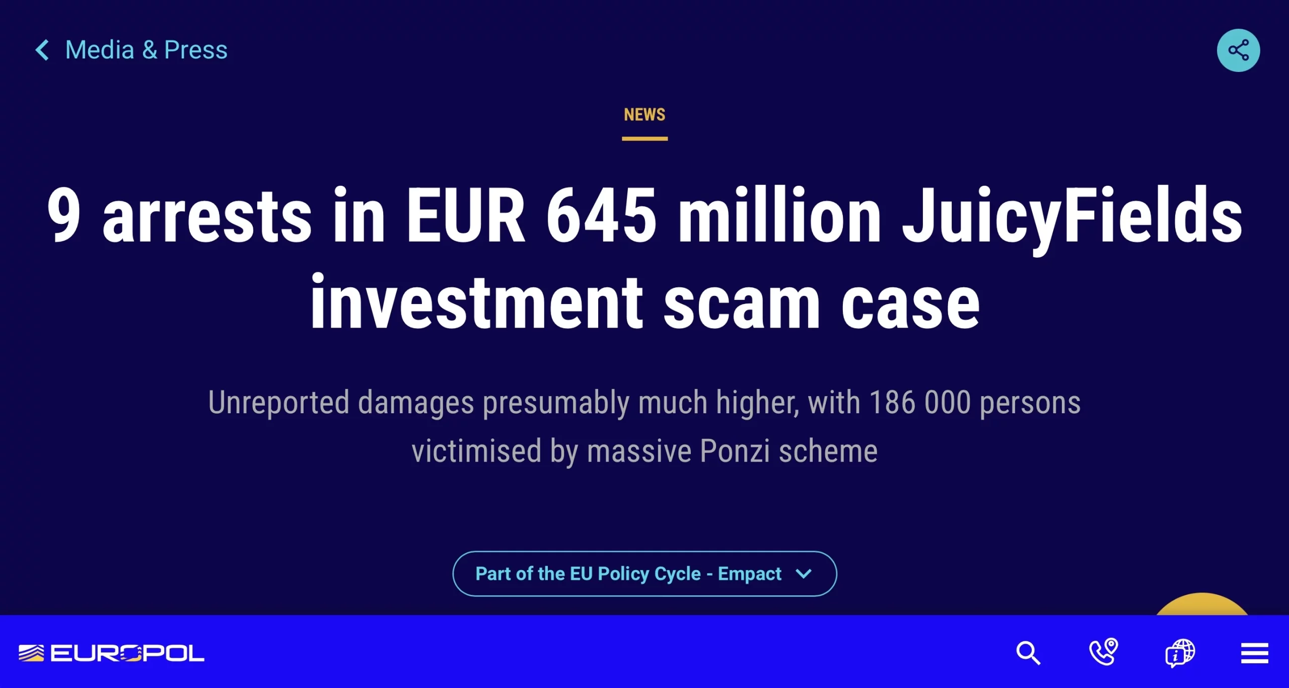 juici filelds europol