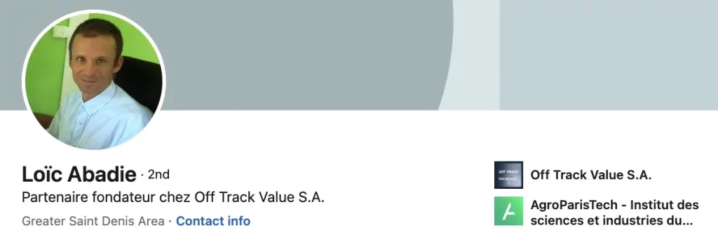 Loïc Abadie Off track value SA