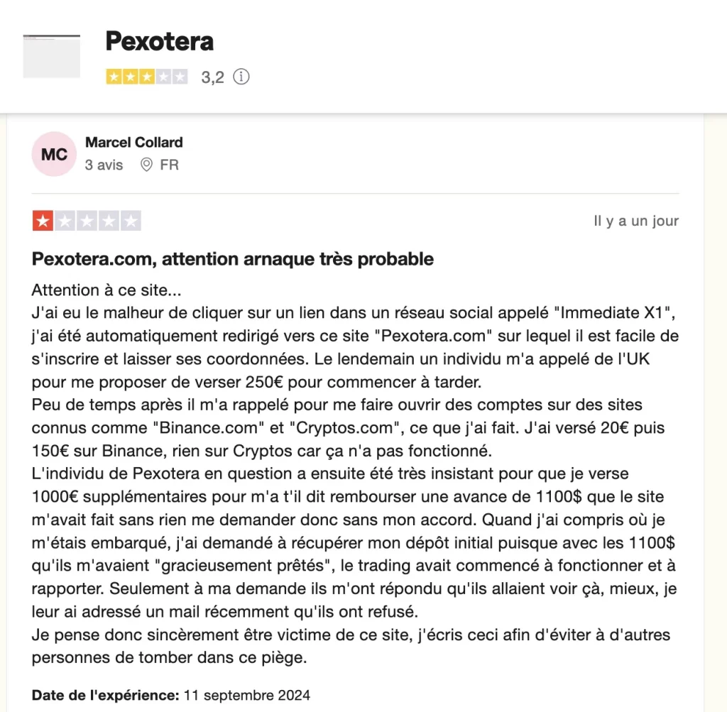 avis pexotera