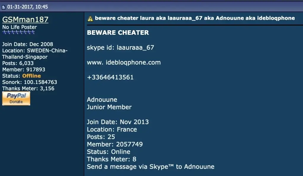 idebloqphone.com fraude
