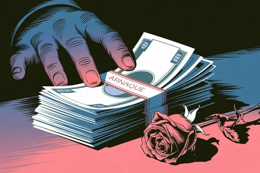 illustration représentant une arnaque ou fraude