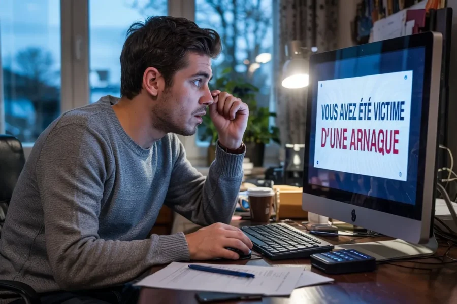personne choquée découvre une arnaque