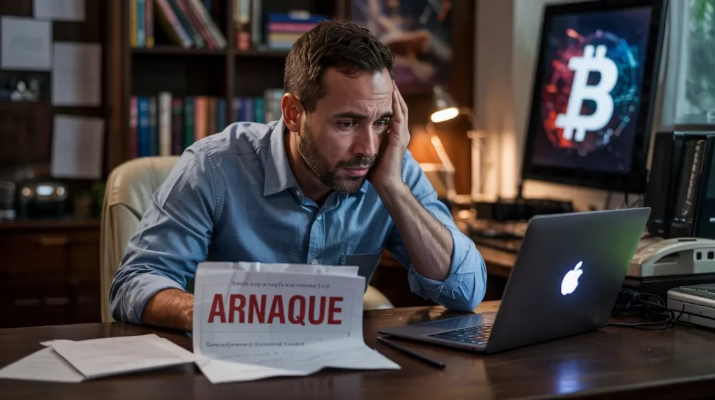 personne choquée découvre une arnaque