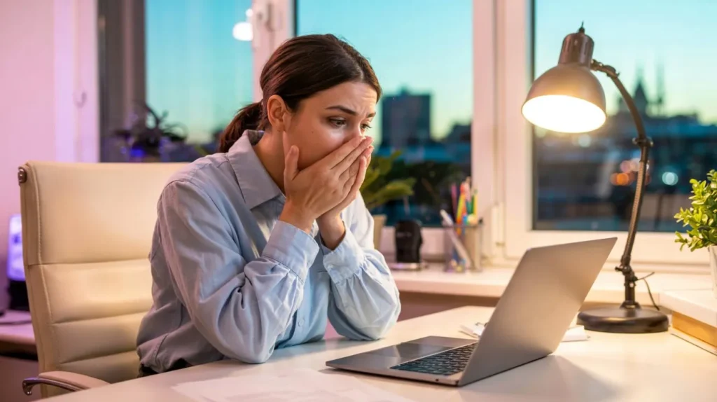 personne choquée arnaque cryptomonnaie