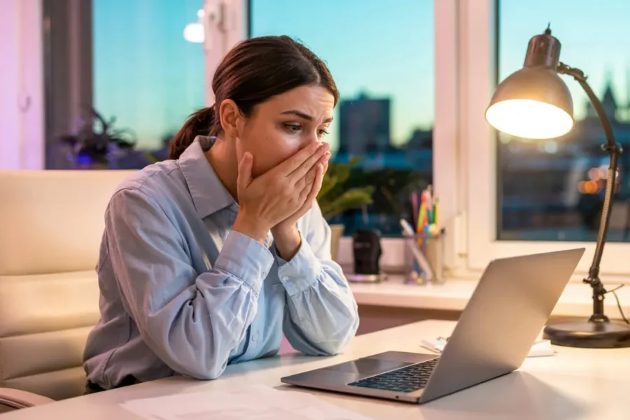 personne choquée arnaque cryptomonnaie