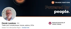 Profil Linkedin public de Derek Lawless.