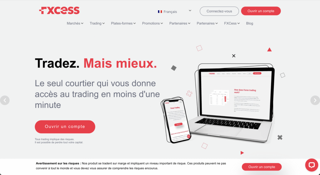 arnaque fxcess.com plateforme de trading non régulée
