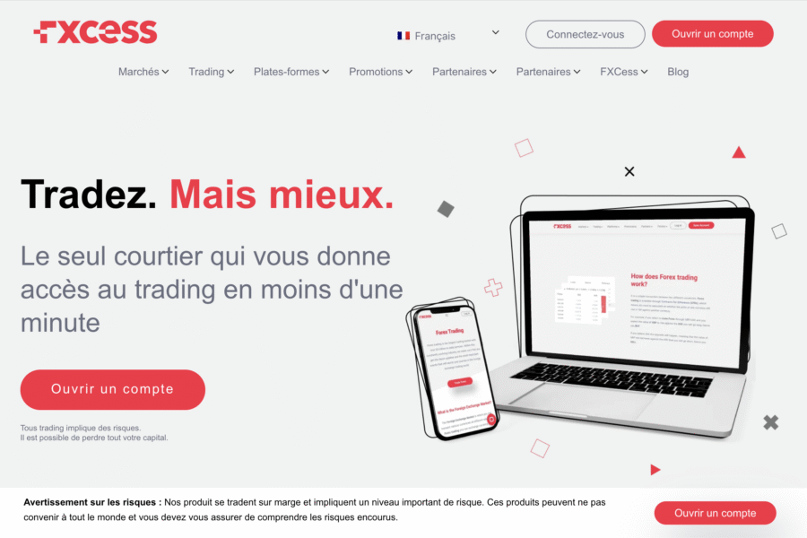 arnaque fxcess.com plateforme de trading non régulée